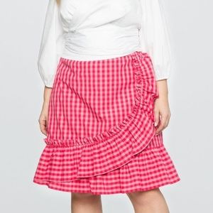 Draper James for ELOQUII Gingham Skirt Size 16